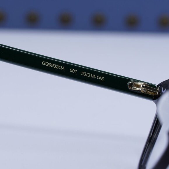 Final Price! Gucci GG0932OA 001 Black/Green Eyeglasses 53mm main image 10